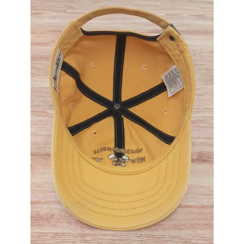 Disney Adults Unisex Hat Cap Yellow Adjustable Vintage Mickey Mouse 71 One Size